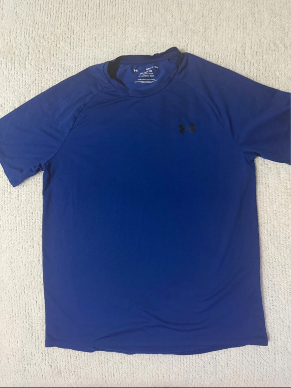 Under Armour Men’s Short Sleeve Athletic Tee - Blue with Black Logo